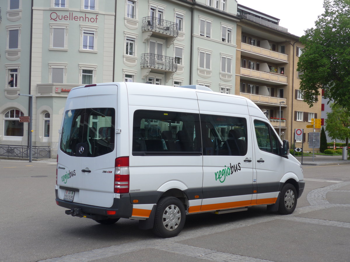 (180'204) - Regiobus, Gossau - Nr. 36/SG 153'035 - Mercedes am 21. Mai 2017 beim Bahnhof Gossau