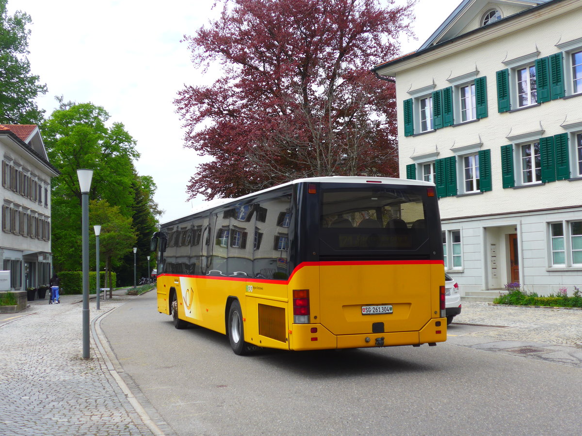 (180'225) - Casutt, Gossau - SG 261'304 - Volvo (ex PostAuto Ostschweiz) am 21. Mai 2017 in Heiden, Post