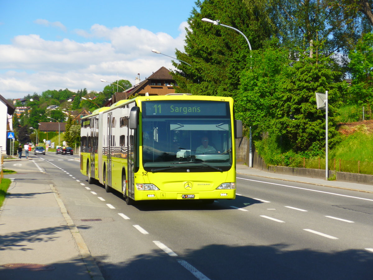 (180'259) - Aus Liechtenstein: LBA Vaduz - Nr. 52/FL 39'852 - Mercedes am 21. Mai 2017 in Feldkirch, Tbeleweg