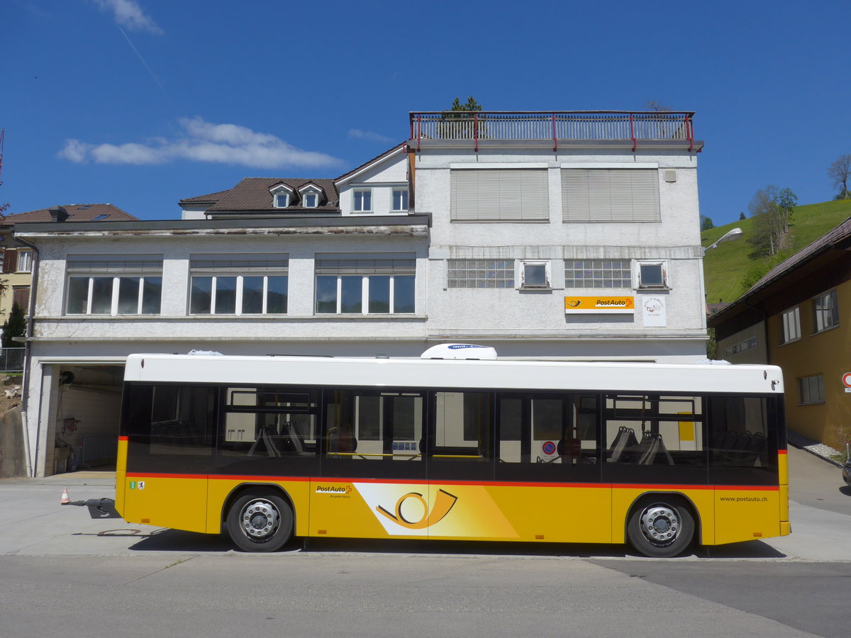 (180'327) - PostAuto Ostschweiz - SG 412'681 - Hess Personenanhnger am 22. Mai 2017 beim Bahnhof Urnsch
