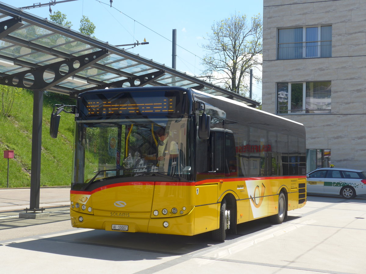 (180'339) - Haas, Eggerstanden - AI 10'007 - Solaris am 22. Mai 2017 beim Bahnhof Teufen