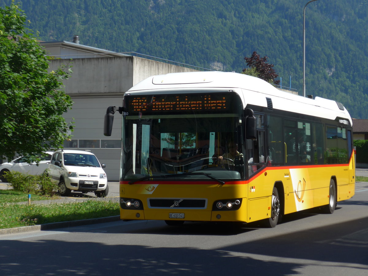 (181'024) - PostAuto Bern - BE 610'541 - Volvo am 11. Juni 2017 beim Bahnhof Interlaken Ost