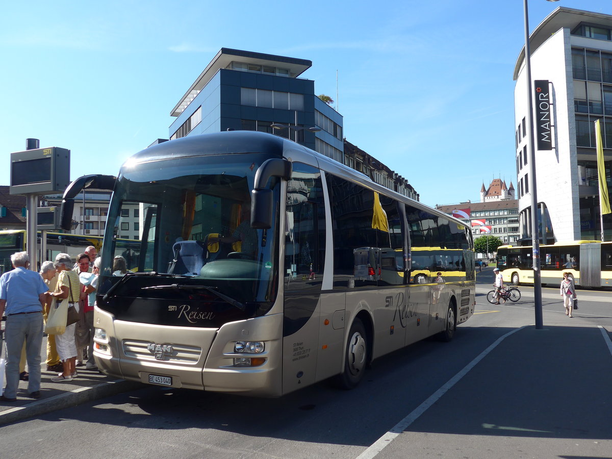 (181'154) - STI Thun - Nr. 40/BE 453'040 - MAN am 17. Juni 2017 beim Bahnhof Thun