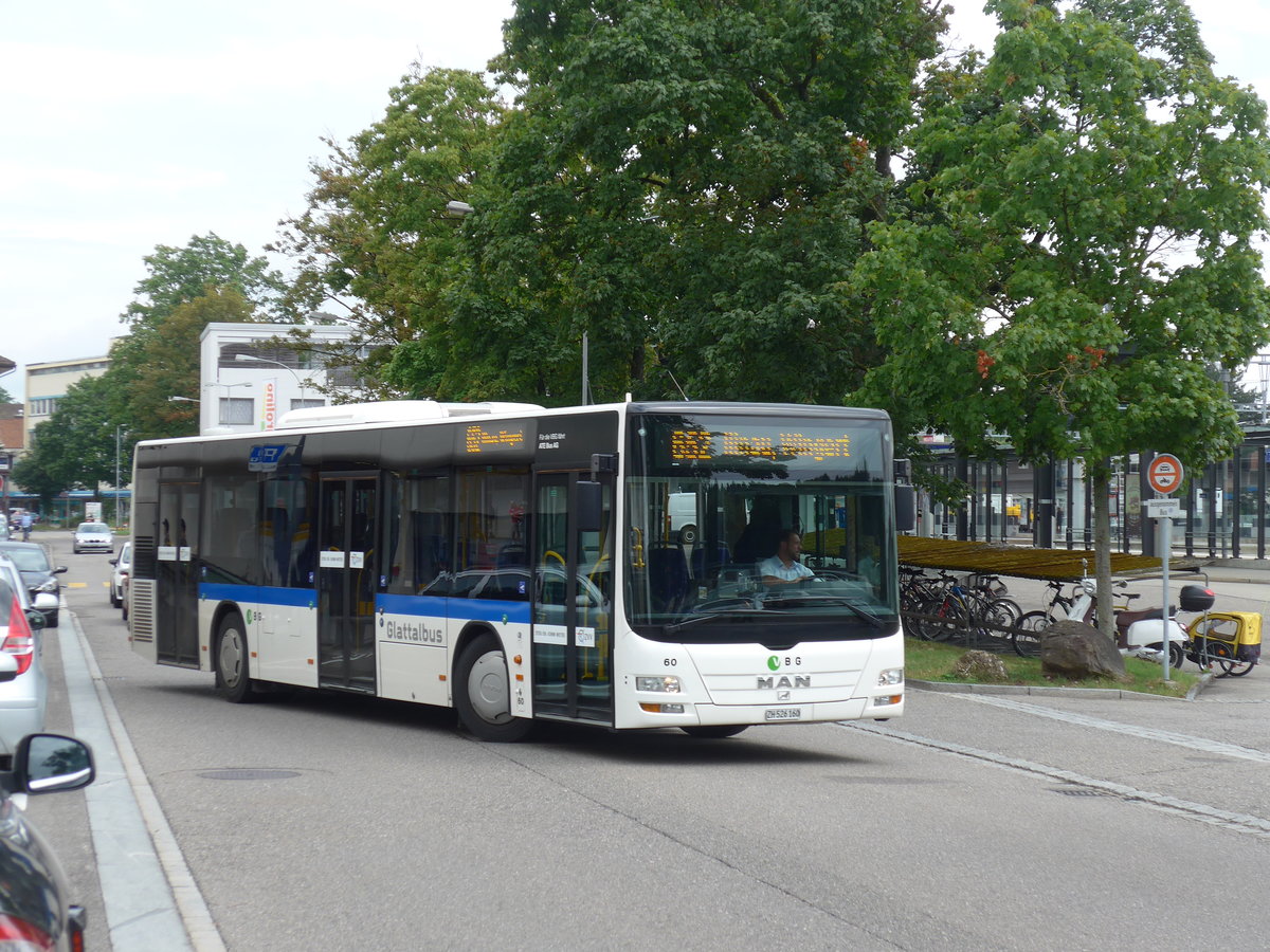 (181'938) - ATE Bus, Effretikon - Nr. 60/ZH 526'160 - MAN am 10. Juli 2017 beim Bahnhof Effretikon