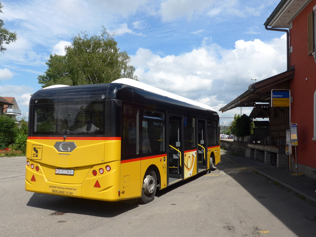 (182'002) - Moser, Flaach - Nr. 290/ZH 812'865 - Gppel Personenanhnger am 10. Juli 2017 beim Bahnhof Rickenbach-Attikon