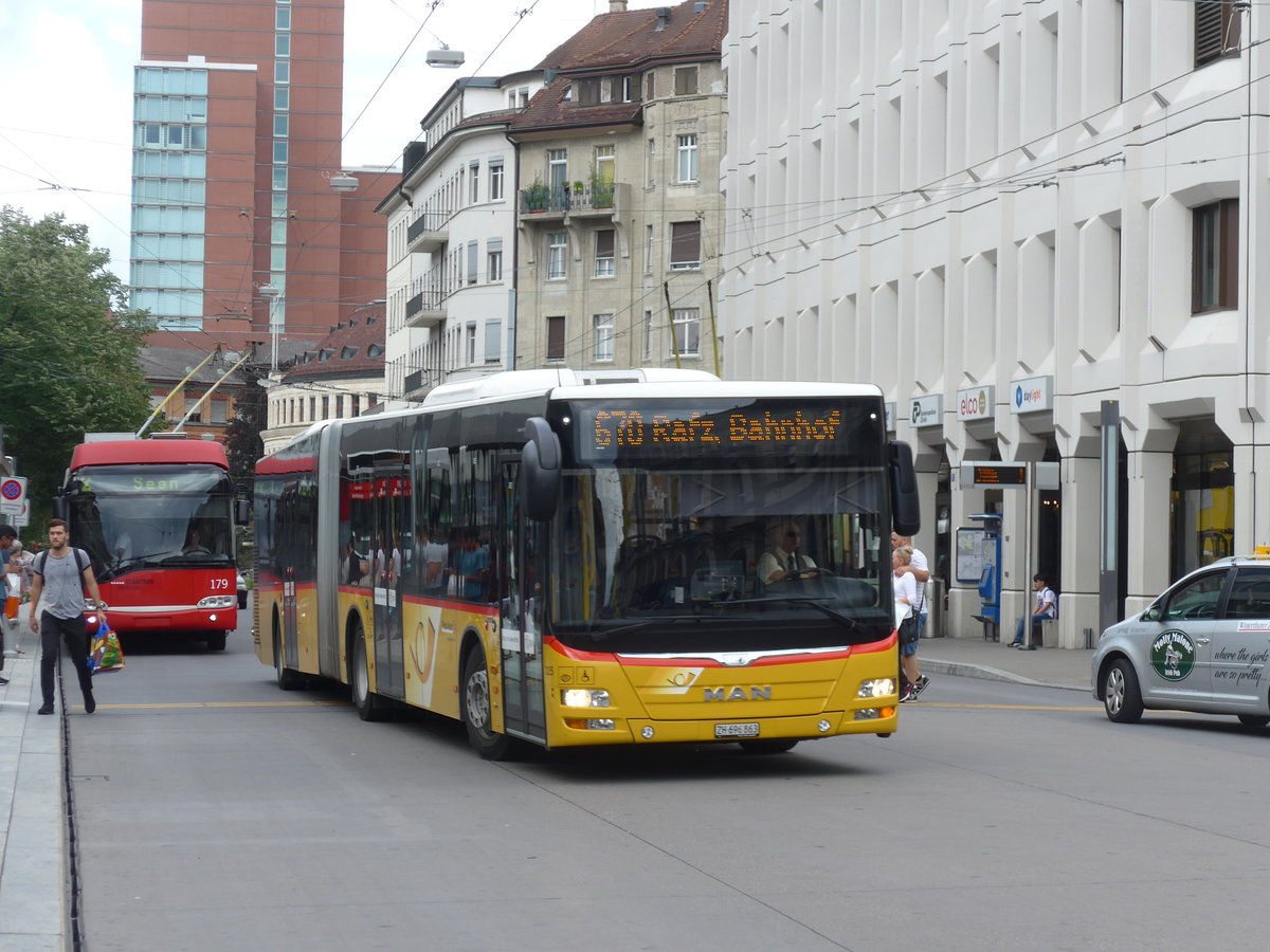 (182'015) - Moser, Flaach - Nr. 325/ZH 696'863 - MAN am 10. Juli 2017 beim Hauptbahnhof Winterthur