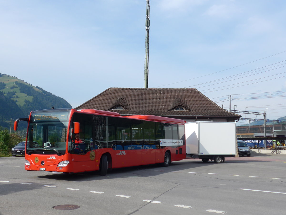 (182'167) - AFA Adelboden - Nr. 97/BE 823'927 - Mercedes am 22. Juli 2017 beim Bahnhof Frutigen