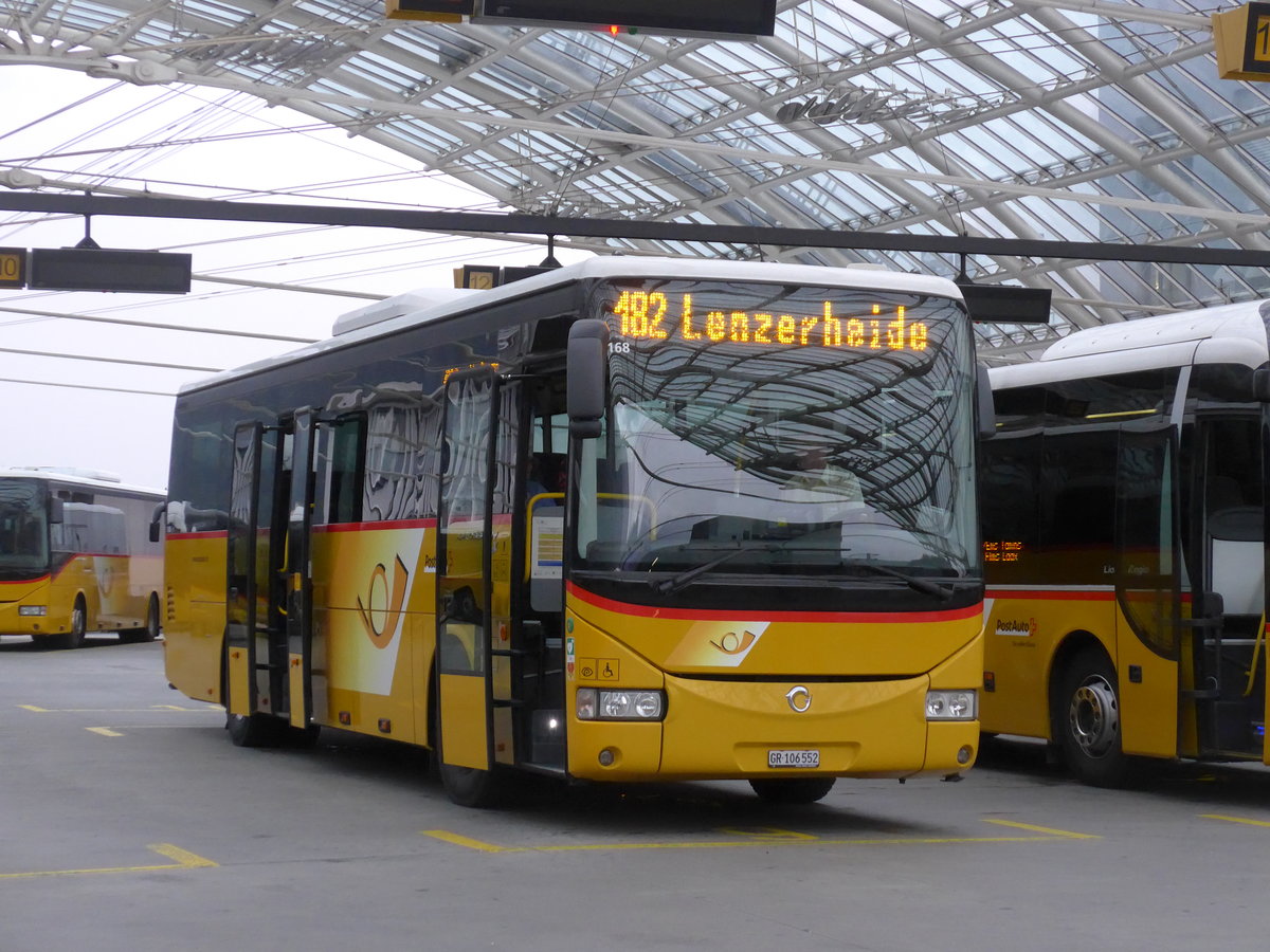 (182'230) - PostAuto Graubnden - GR 106'552 - Irisbus am 24. Juli 2017 in Chur, Postautostation