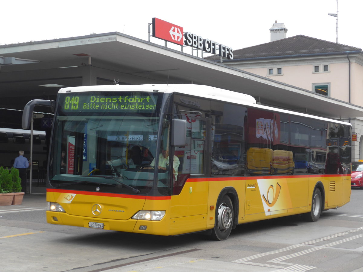 (182'540) - PostAuto Ostschweiz - TG 158'093 - Mercedes (ex Nr. 3) am 3. August 2017 beim Bahnhof Frauenfeld