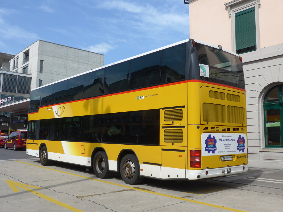 (182'556) - PostAuto Ostschweiz - AR 14'838 - Neoplan (ex P 27'016) am 3. August 2017 beim Bahnhof Frauenfeld