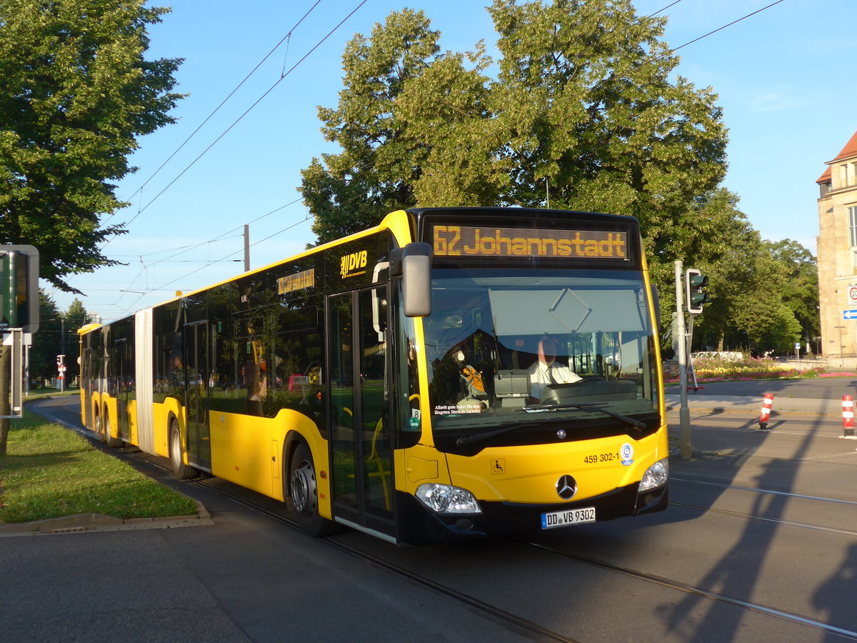 (182'856) - DVB Dresden - Nr. 459'302/DD-VB 9302 - Mercedes am 8. August 2017 in Dresden, Pirnaischer Platz