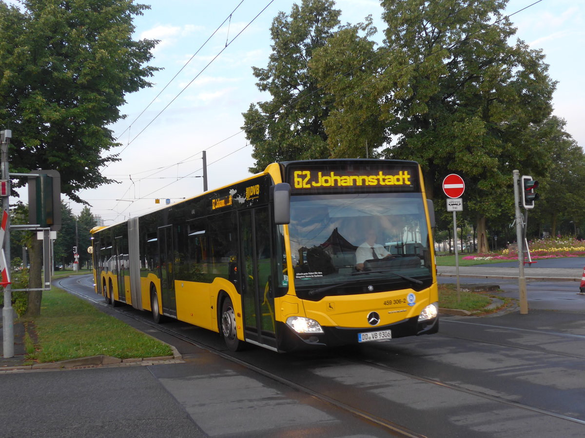 (183'108) - DVB Dresden - Nr. 459'306/DD-VB 9306 - Mercedes am 9. August 2017 in Dresden, Pirnaischer Platz