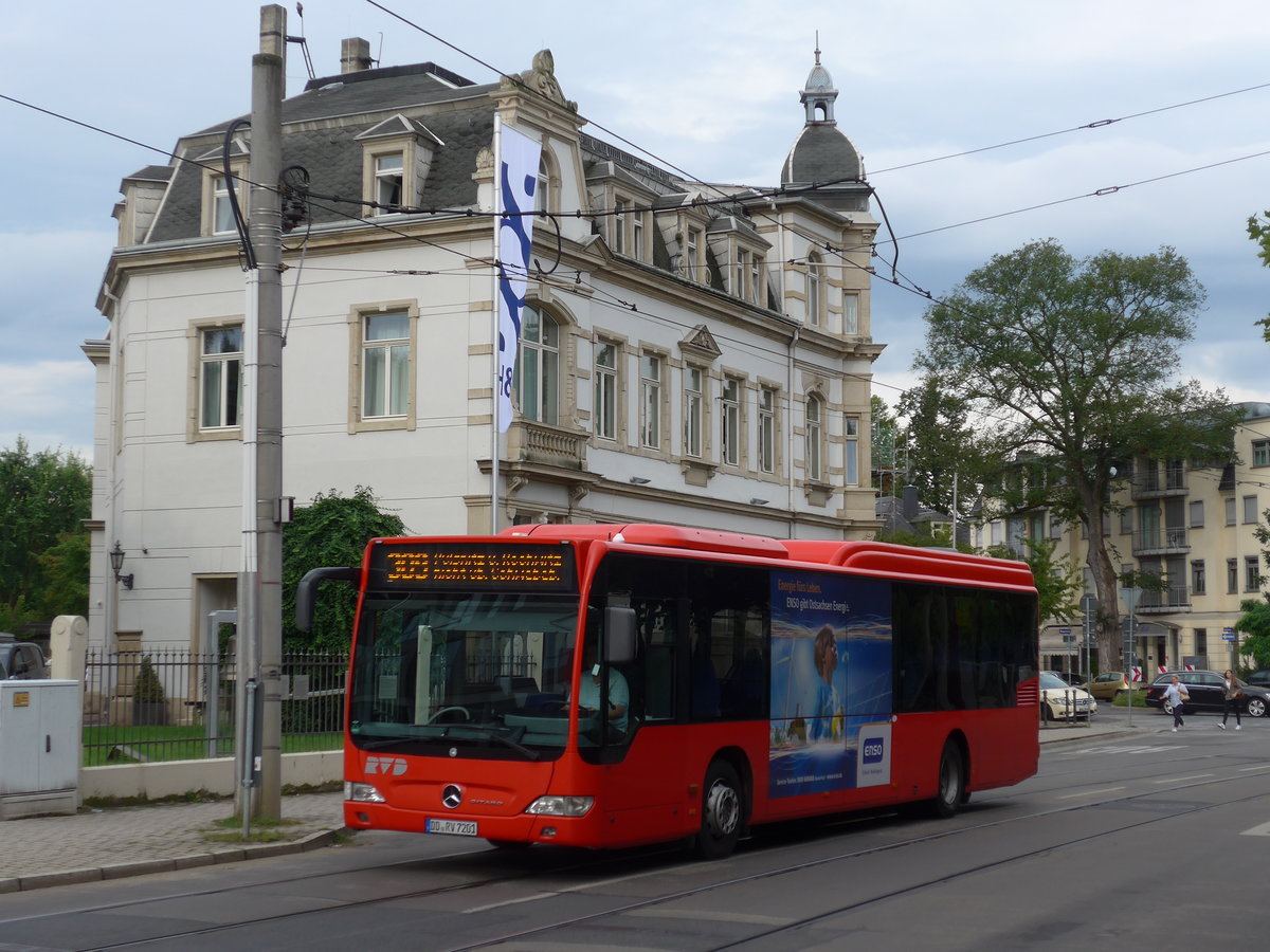 (183'182) - RVD Dresden - DD-RV 7201 - Mercedes am 9. August 2017 in Dresden, Schillerplatz