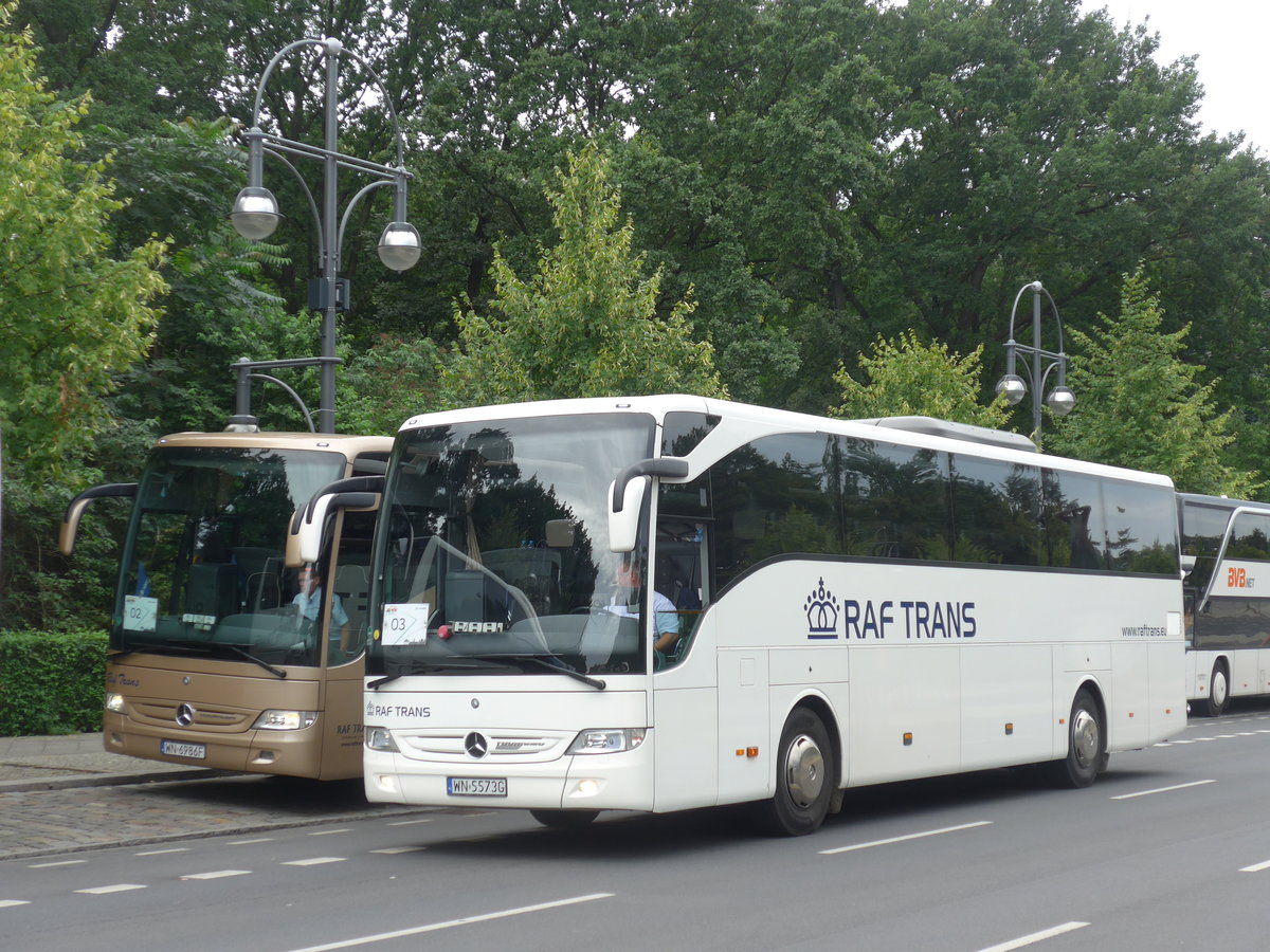(183'273) - Aus Polen: Raf Trans, Warszawa - WN 5573G - Mercedes am 10. August 2017 in Berlin, Brandenburger Tor