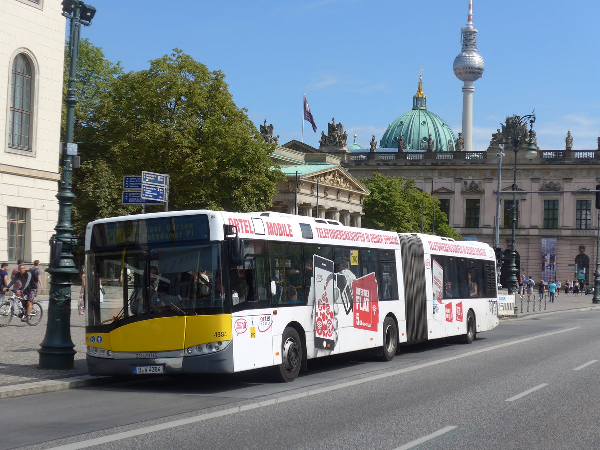 (183'323) - BVG Berlin - Nr. 4384/B-V 4384 - Solaris am 10. August 2017 in Berlin, Staatsoper