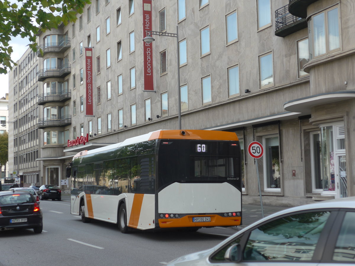 (183'792) - V-Bus, Viernheim - HP-BQ 241 - Solaris am 21. August 2017 in Mannheim, Carl Benz-Denkmal