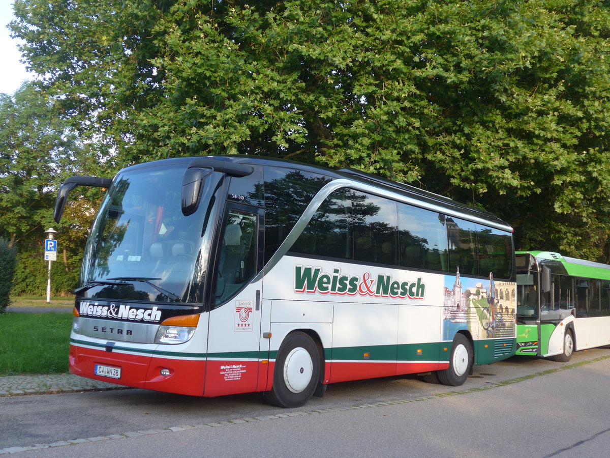 (183'855) - Weiss&Nesch, Nagold - CW-WN 38 - Setra am 22. August 2017 in Herrenberg, Carparkplatz