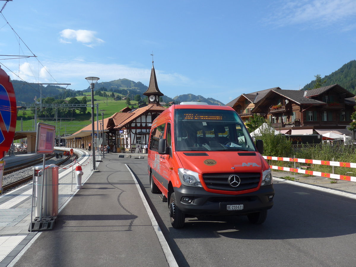 (183'963) - AFA Adelboden - Nr. 53/BE 210'631 - Mercedes am 24. August 2017 beim Bahnhof Zweisimmen