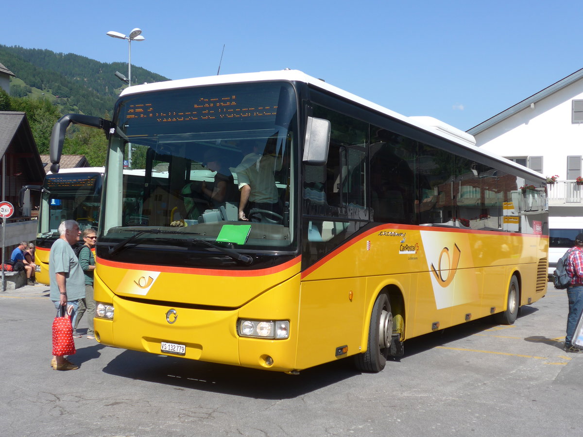 (184'172) - TSAR, Sierre - VS 132'779 - Irisbus (ex PostAuto Wallis Nr. 17) am 25. August 2017 in Vissoie, Post