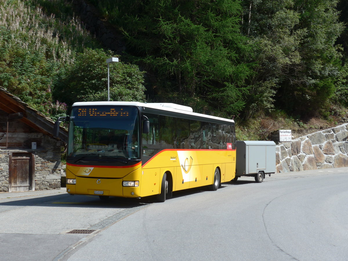 (184'235) - PostAuto Wallis - VS 415'900 - Irisbus am 25. August 2017 in Saas-Balen, Dorf