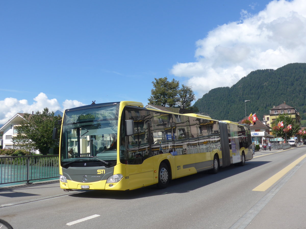 (184'544) - STI Thun - Nr. 169/BE 752'169 - Mercedes am 3. September 2017 beim Bahnhof Interlaken West