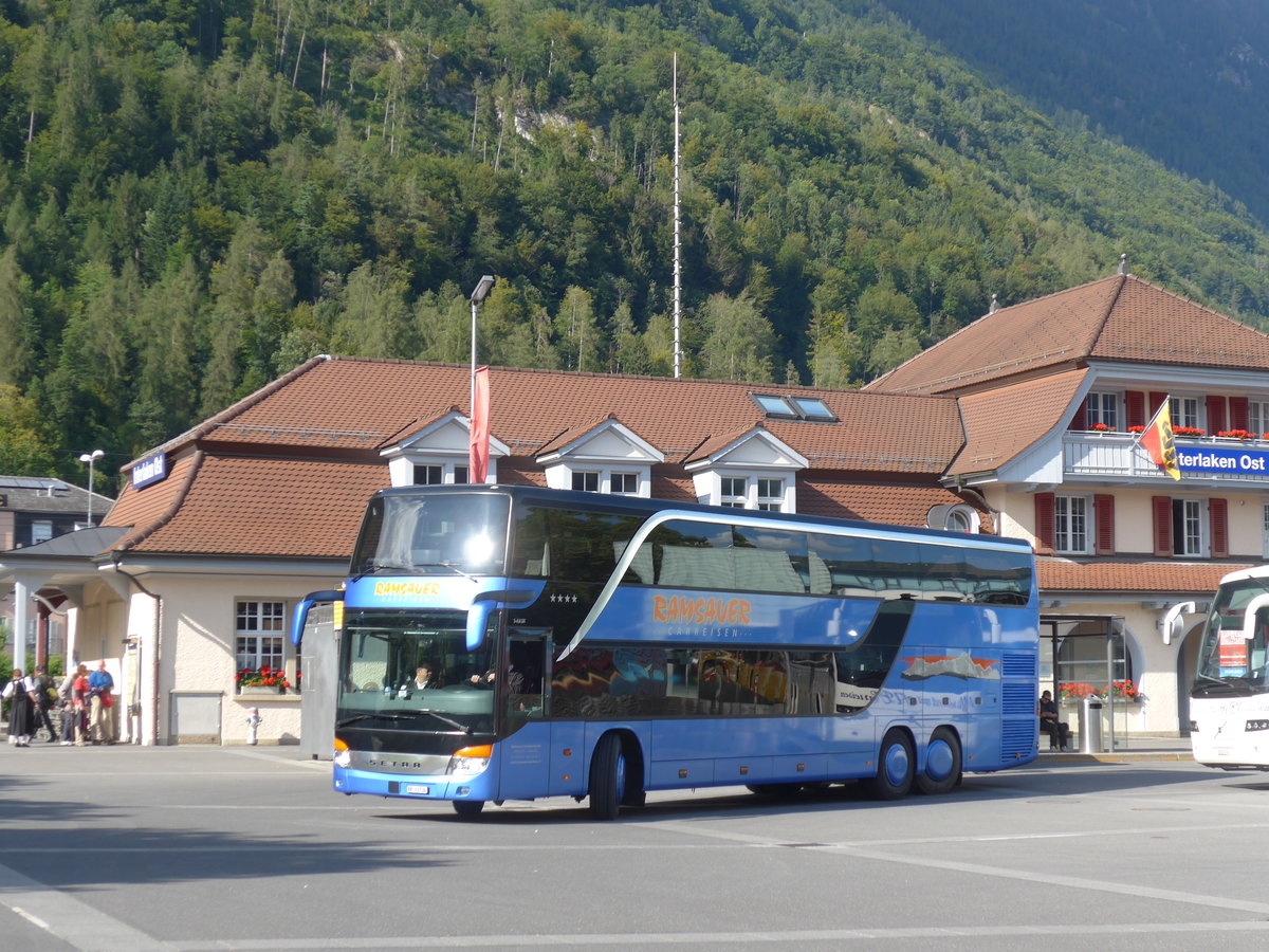 (184'641) - Ramsauer, Herisau - AR 43'734 - Setra am 3. September 2017 beim Bahnhof Interlaken Ost