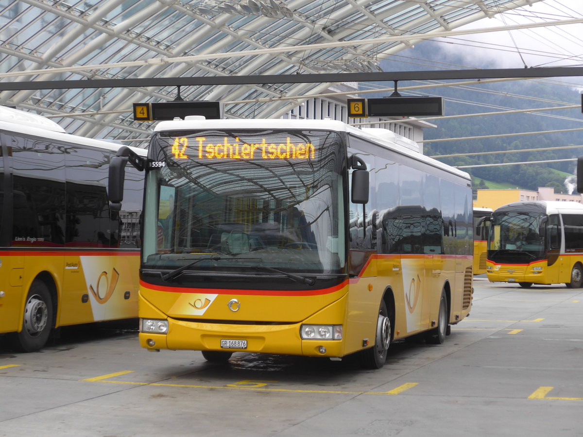 (184'778) - PostAuto Graubnden - GR 168'876 - Irisbus am 16. September 2017 in Chur, Postautostation