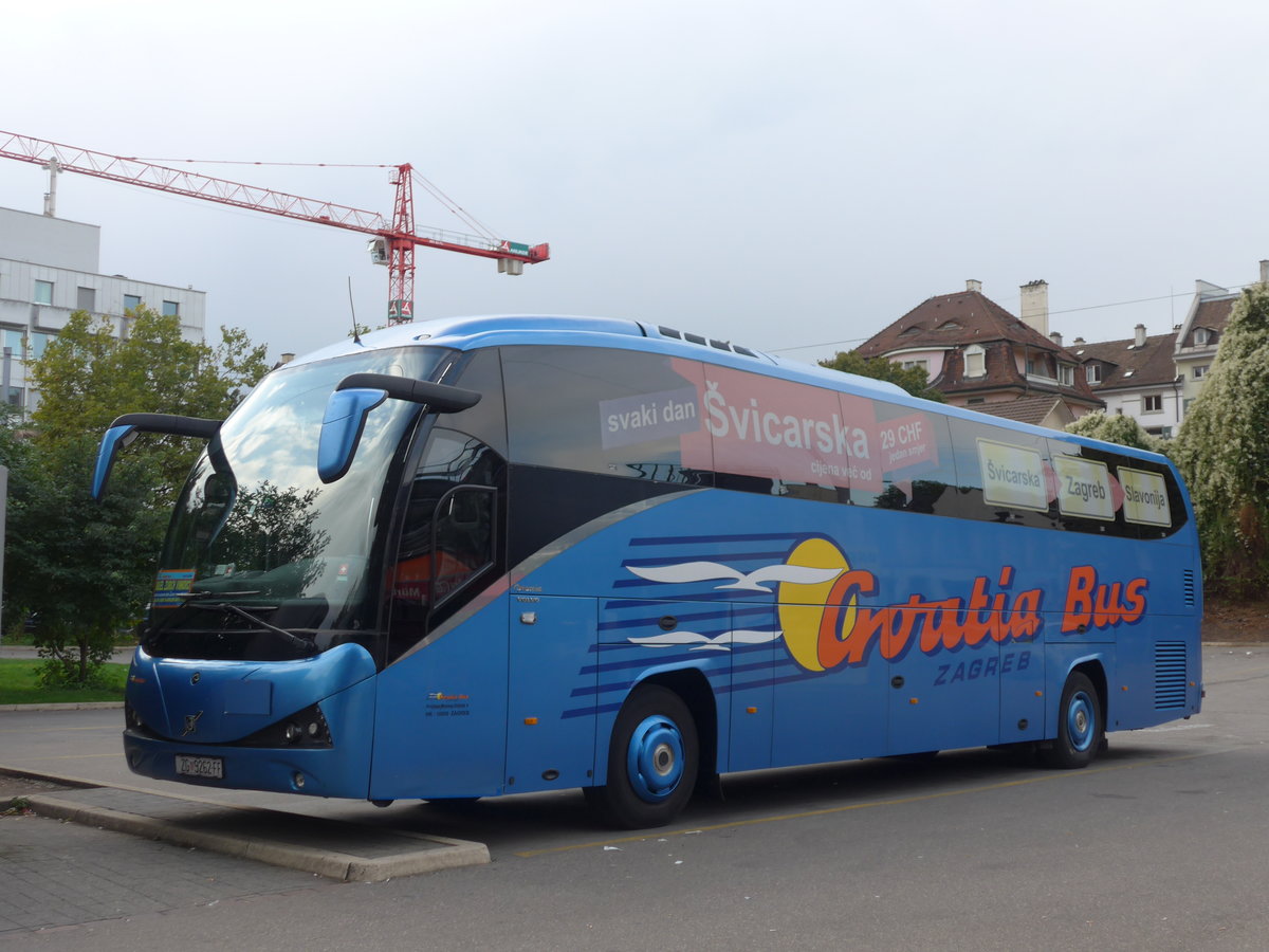 (185'059) - Aus Kroatien: Croatia Bus, Zagreb - ZG 9262-FF - Volvo/Atomic am 16. September 2017 in Zrich, Sihlquai