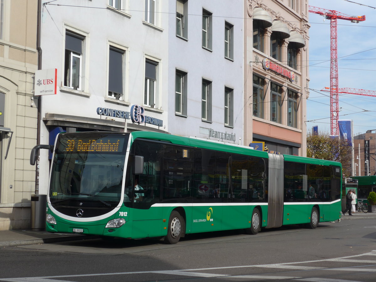 (186'069) - BVB Basel - Nr. 7012/BS 99'312 - Mercedes am 21. Oktober 2017 beim Bahnhof Basel