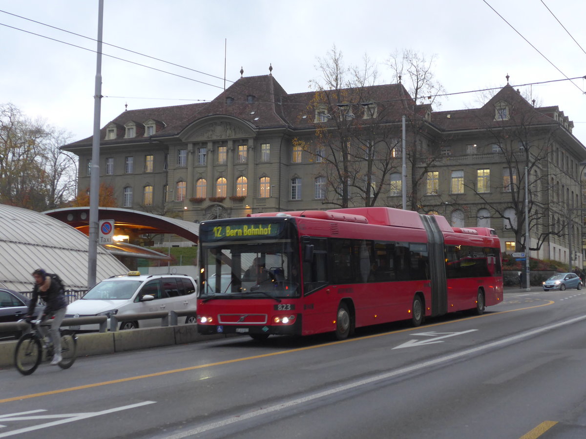 (186'275) - Bernmobil, Bern - Nr. 823/BE 612'823 - Volvo am 7. November 2017 in Bern, Schanzenstrasse