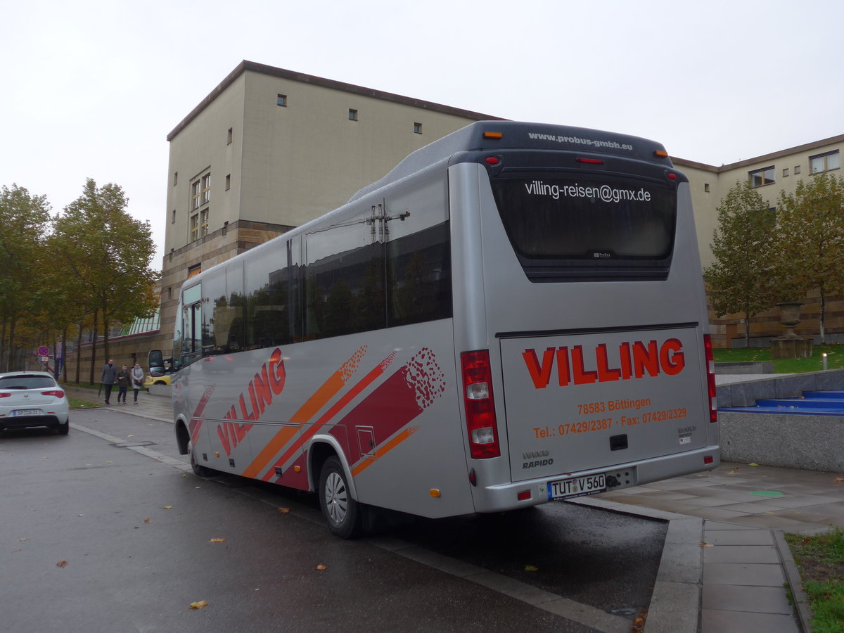 (186'293) - Villing, Bttingen - TUT-V 560 - Iveco am 11. November 2017 in Stuttgart, Staatsgalerie