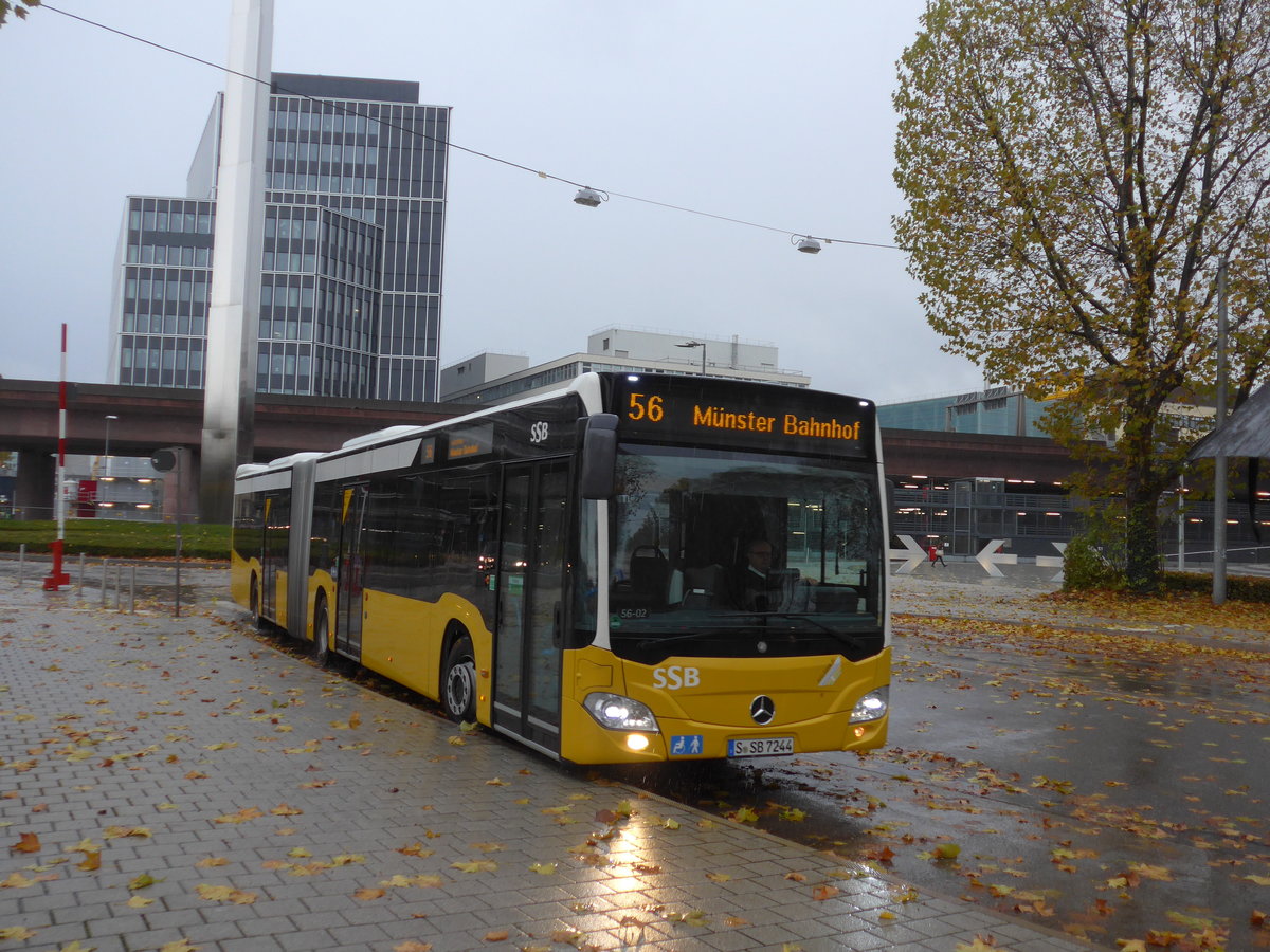 (186'501) - SSB Stuttgart - S-SB 7244 - Mercedes am 12. November 2017 in Stuttgart, Mercedes-Benz Welt