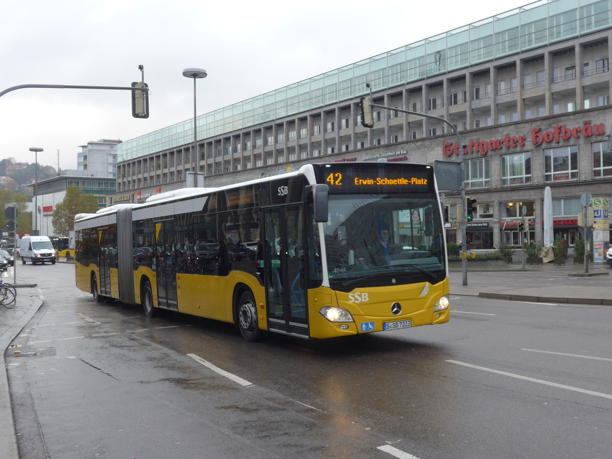 (186'507) - SSB Stuttgart - S-SB 7223 - Mercedes am 13. November 2017 beim Hauptbahnhof Stuttgart