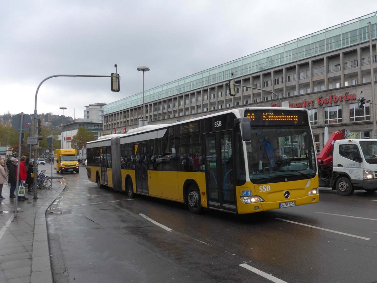 (186'516) - SSB Stuttgart - S-SB 7193 - Mercedes am 13. November 2017 beim Hauptbahnhof Stuttgart