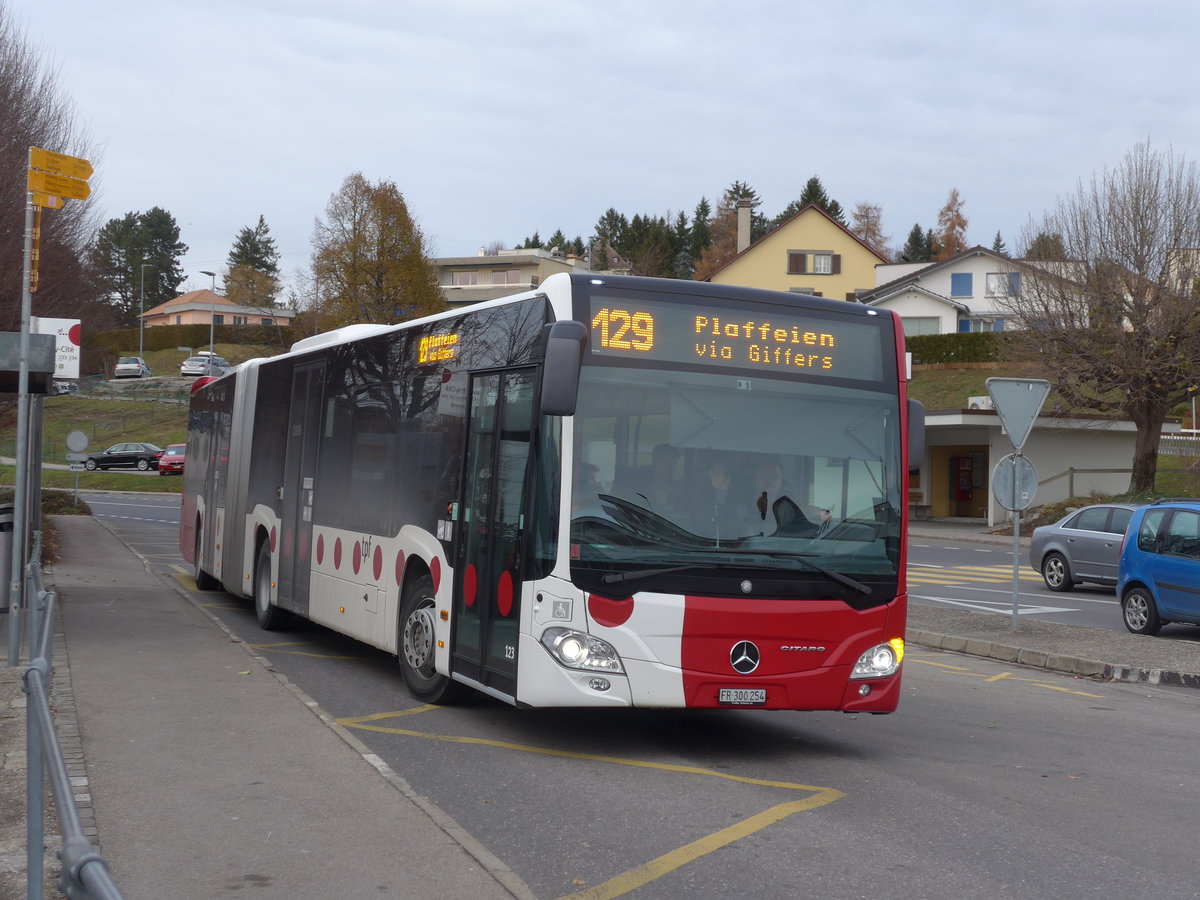 (186'704) - TPF Fribourg - Nr. 123/FR 300'254 - Mercedes am 27. November 2017 in Marly, Marly-Cit