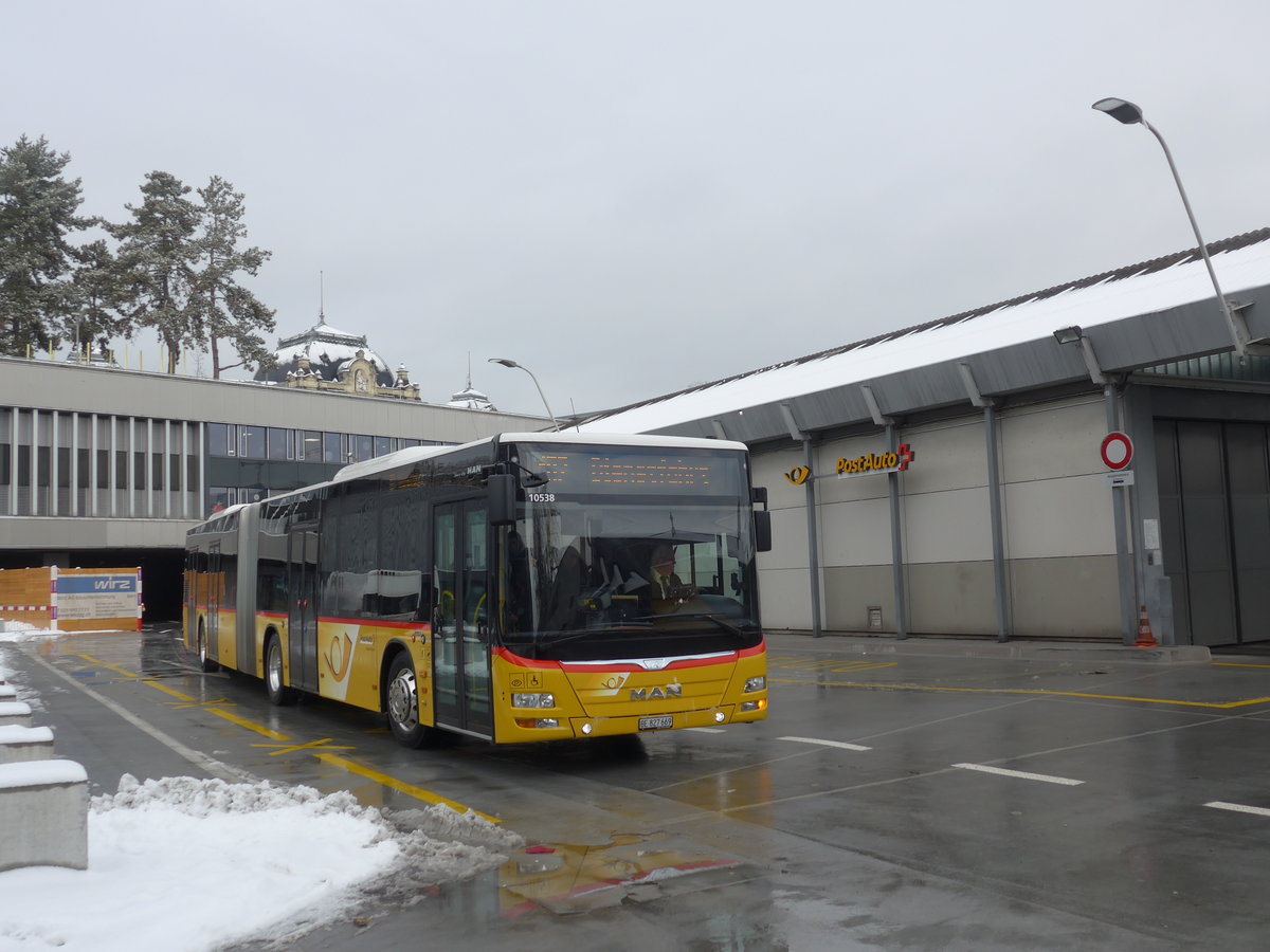 (187'082) - PostAuto Bern - Nr. 669/BE 827'669 - MAN am 18. Dezember 2017 in Bern, Postautostation