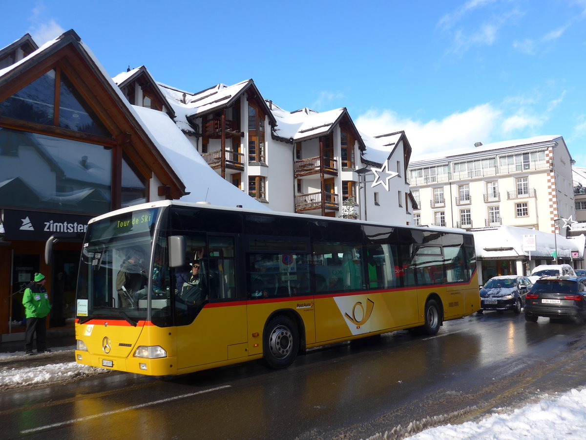 (187'574) - PostAuto Graubnden - GR 168'855 - Mercedes (ex Vogt, Klosters Nr. 6) am 1. Januar 2018 in Lenzerheide, Post