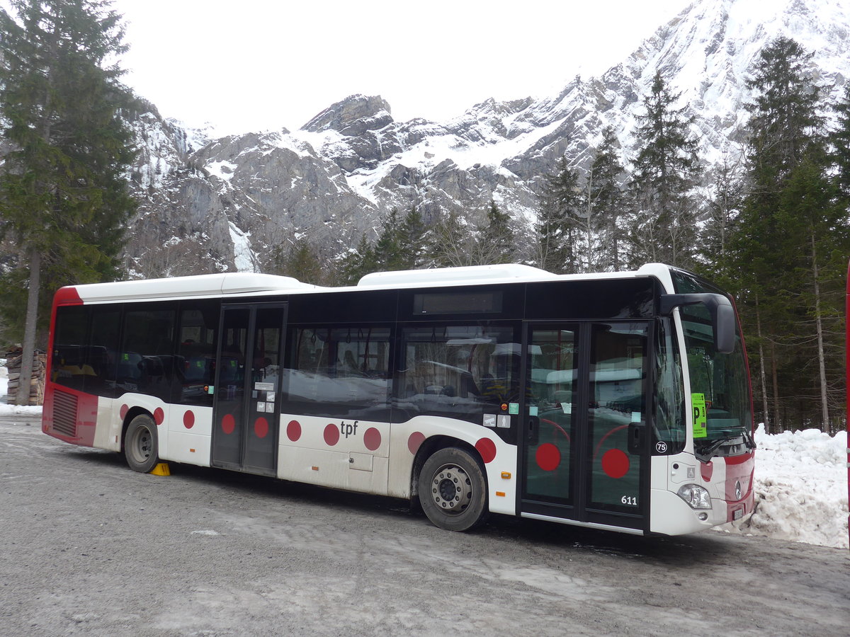 (187'778) - TPF Fribourg (Wieland 75) - Nr. 611/FR 300'240 - Mercedes am 7. Januar 2018 in Adelboden, Unter dem Birg