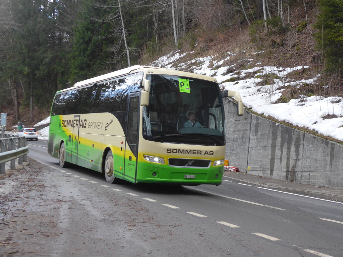 (187'867) - Sommer, Grnen - BE 470'018 - Volvo am 7. Januar 2018 in Achseten, Schmitten