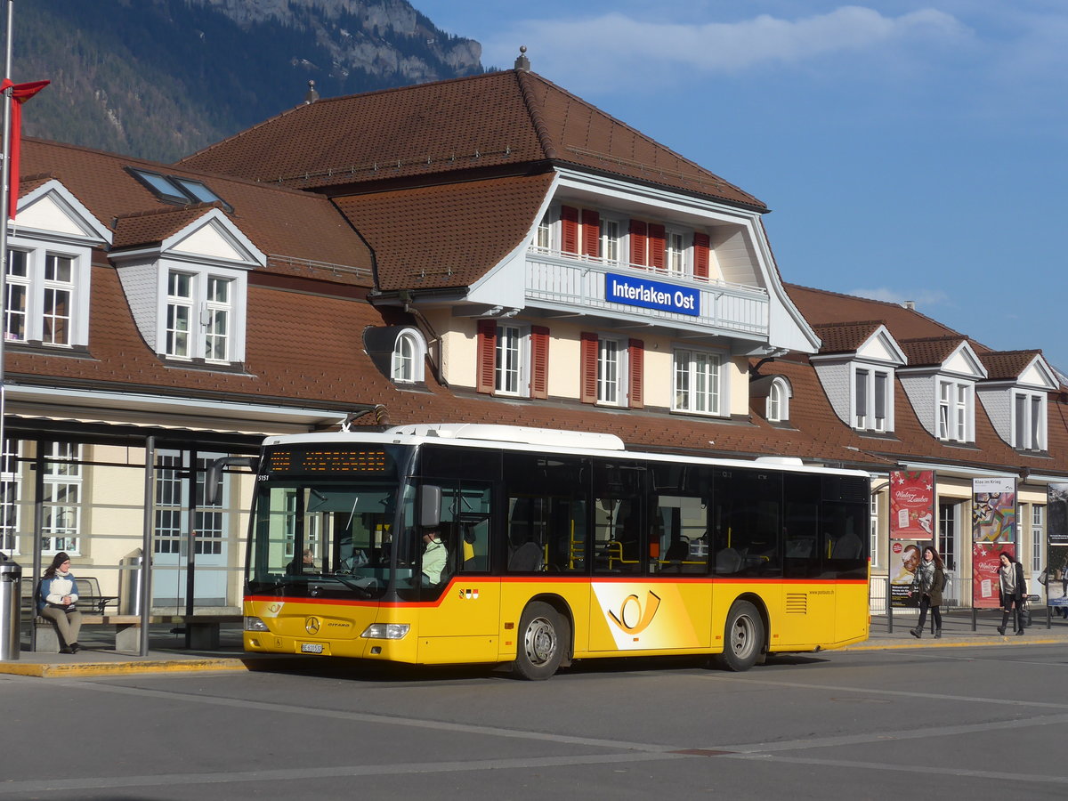 (187'907) - PostAuto Bern - BE 610'532 - Mercedes am 8. Januar 2018 beim Bahnhof Interlaken Ost