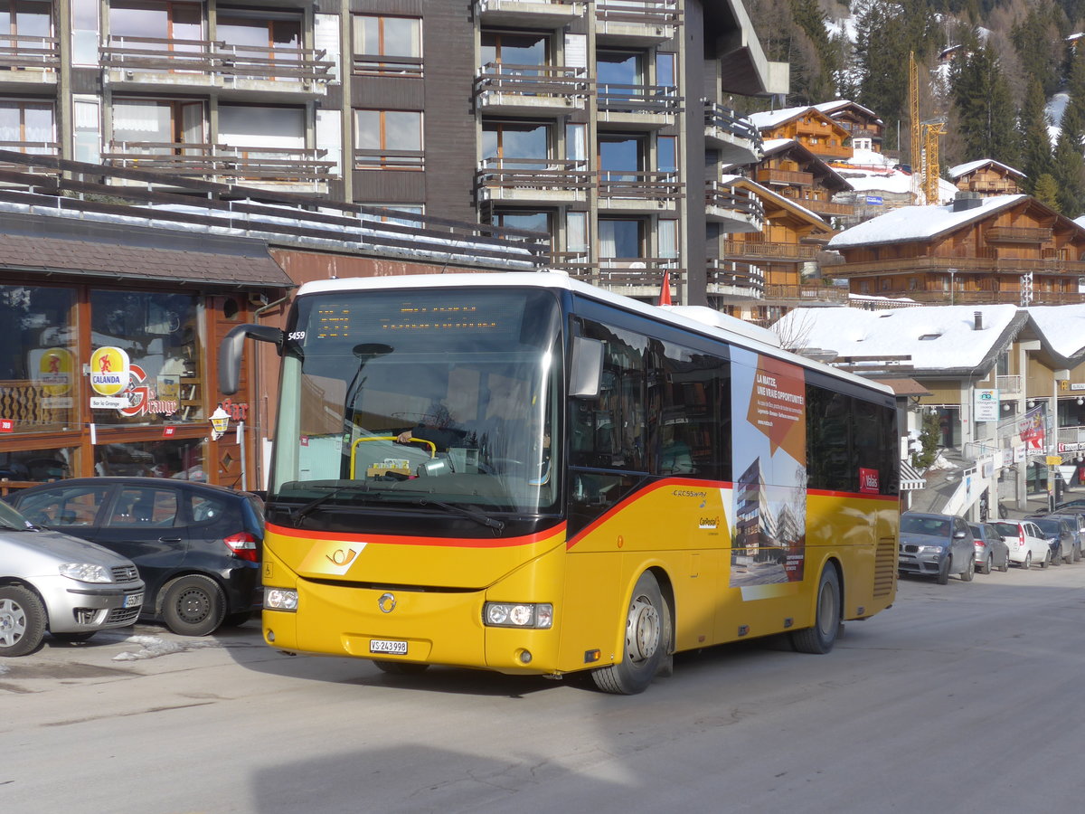 (187'927) - Buchard, Leytron - VS 243'998 - Irisbus am 14. Januar 2018 in Anzre, Post