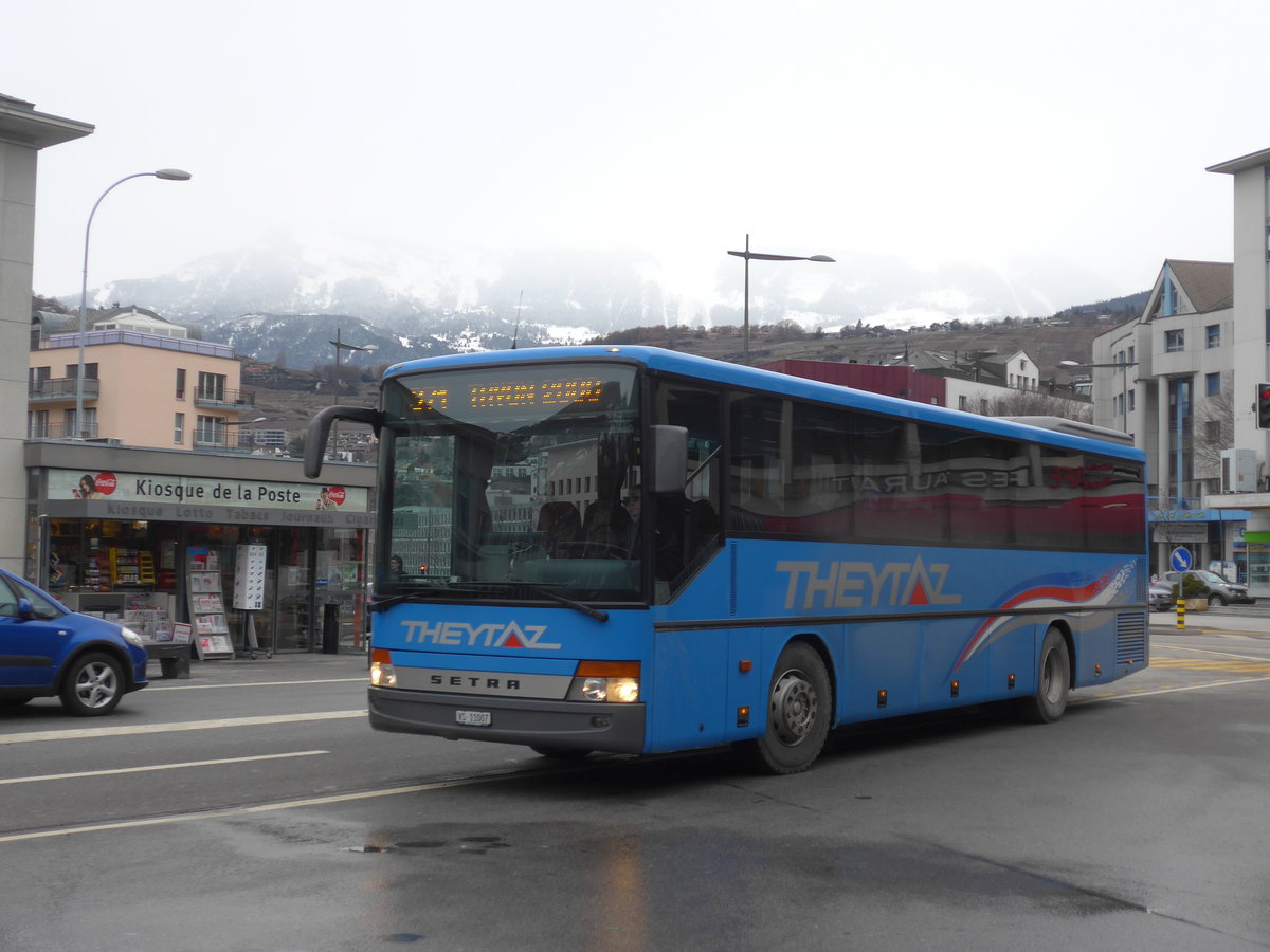 (188'037) - Theytaz, Sion - VS 11'007 - Setra am 20. Januar 2018 beim Bahnhof Sion