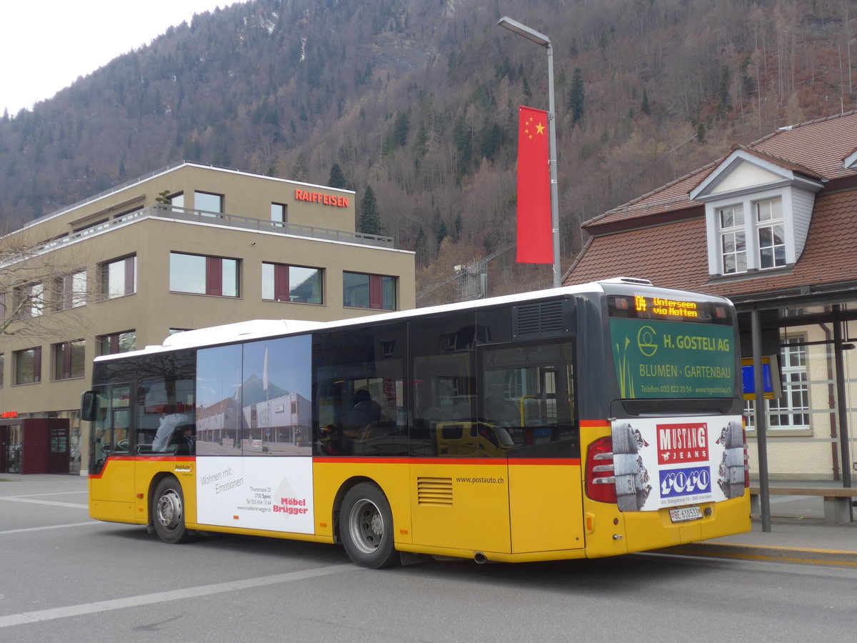 (188'237) - PostAuto Bern - BE 610'533 - Mercedes am 5. Februar 2018 beim Bahnhof Interlaken Ost