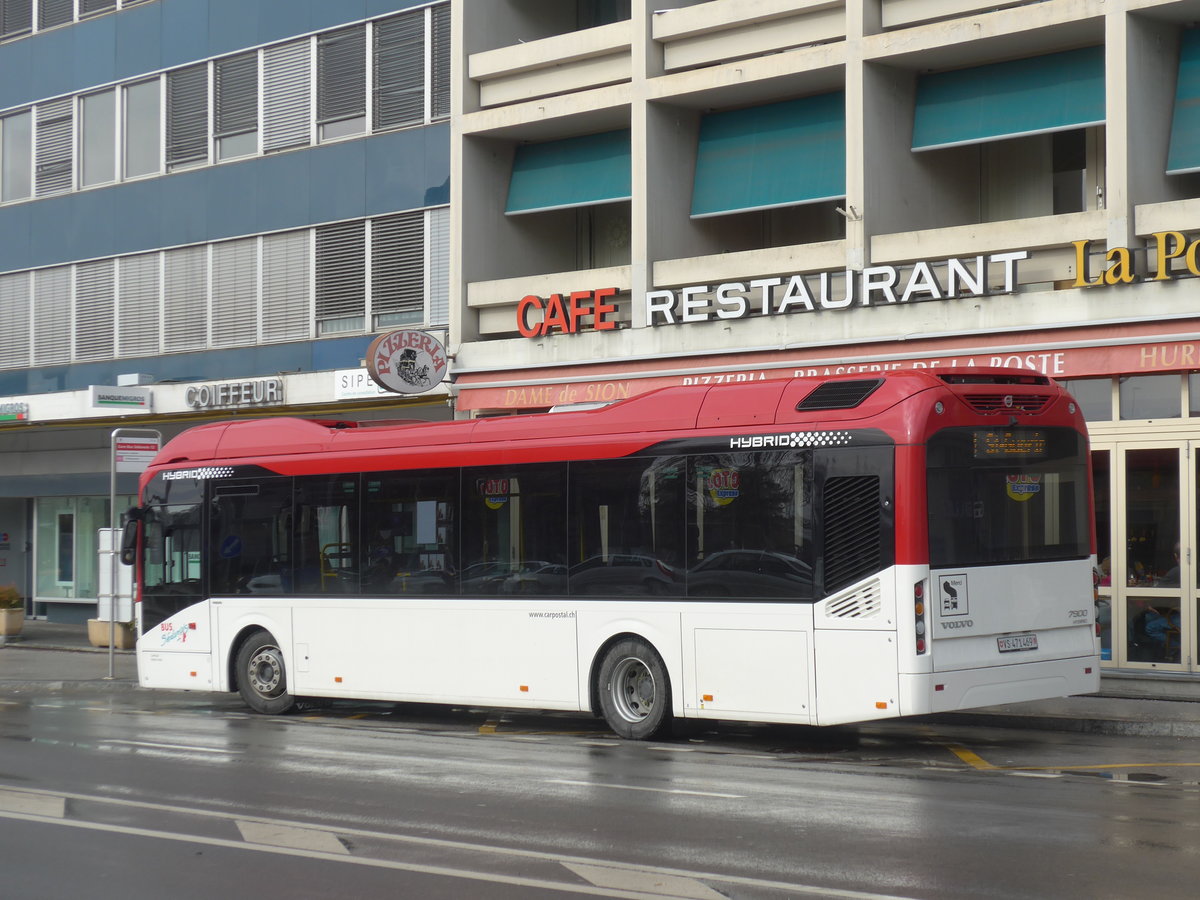 (188'425) - PostAuto Wallis - Nr. 79/VS 471'469 - Volvo am 11. Februar 2018 beim Bahnhof Sion