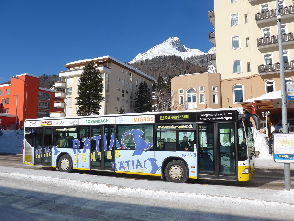 (188'515) - VBD Davos - Nr. 4/GR 51'225 - Mercedes am 13. Februar 2018 beim Bahnhof Davos Dorf