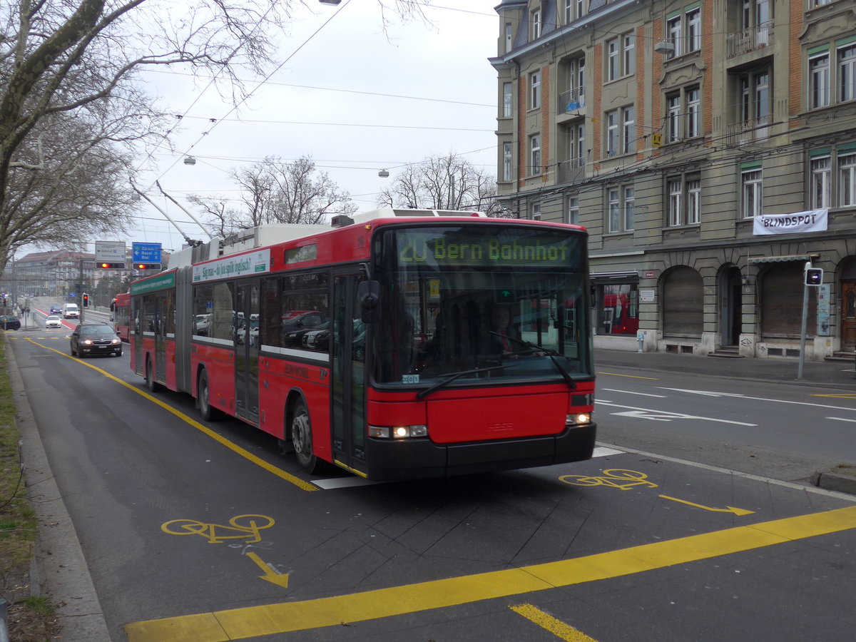 (189'428) - Bernmobil, Bern - Nr. 19 - NAW/Hess Gelenktrolleybus am 17. Mrz 2018 in Bern, Bollwerk
