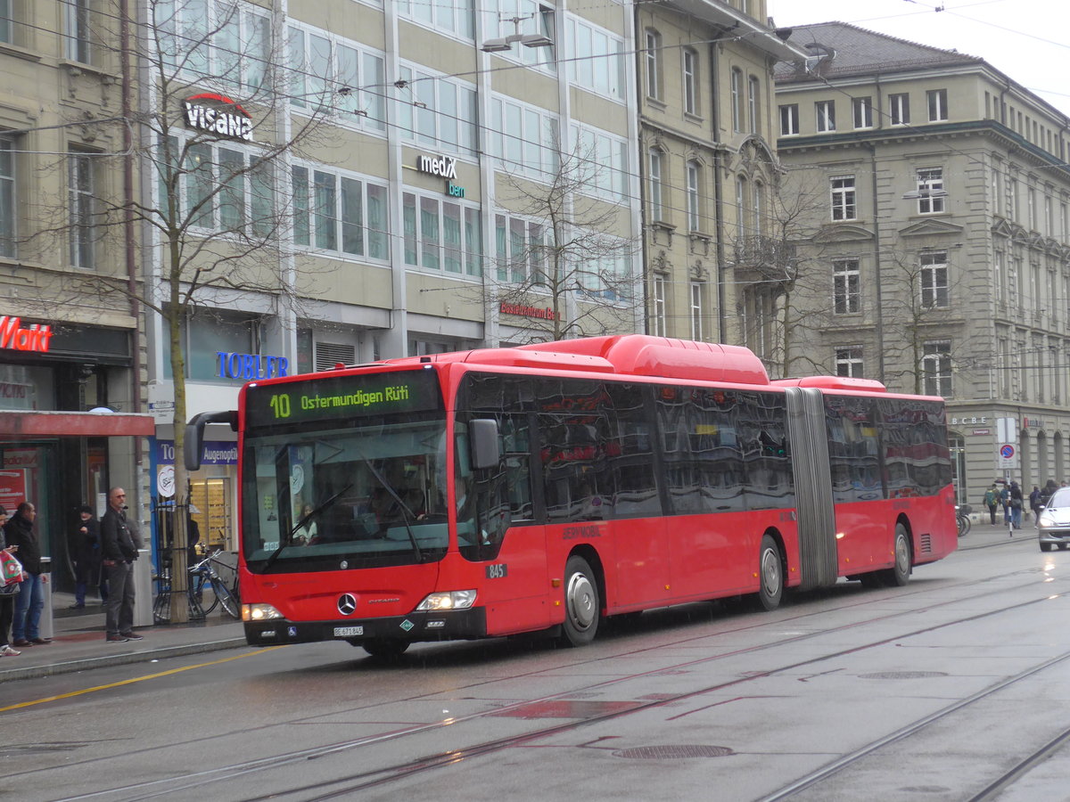 (189'442) - Bernmobil, Bern - Nr. 845/BE 671'845 - Mercedes am 17. Mrz 2018 beim Bahnhof Bern