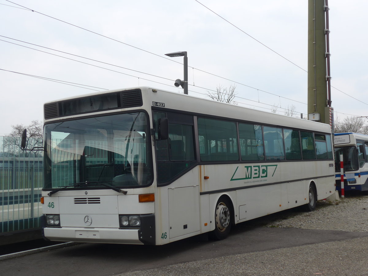 (189'647) - MBC Morges - Nr. 46 - Mercedes am 26. Mrz 2018 beim Bahnhof Bellach
