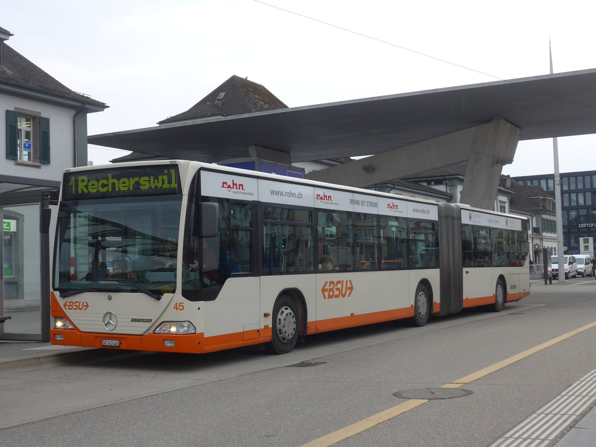 (189'665) - BSU Solothurn - Nr. 45/SO 143'445 - Mercedes am 26. Mrz 2018 beim Hauptbahnhof Solothurn