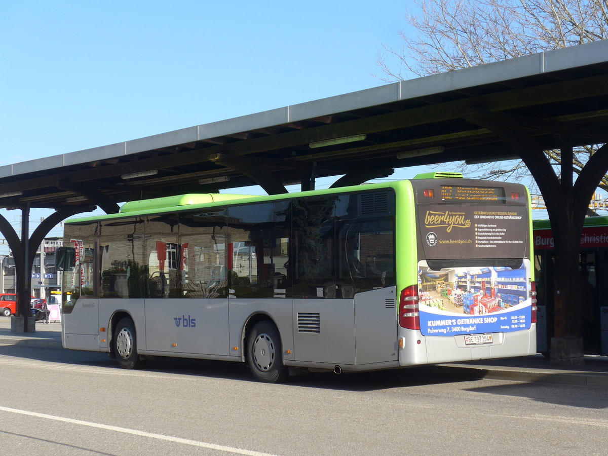 (190'010) - Busland, Burgdorf - Nr. 204/BE 737'204 - Mercedes am 7. April 2018 beim Bahnhof Burgdorf